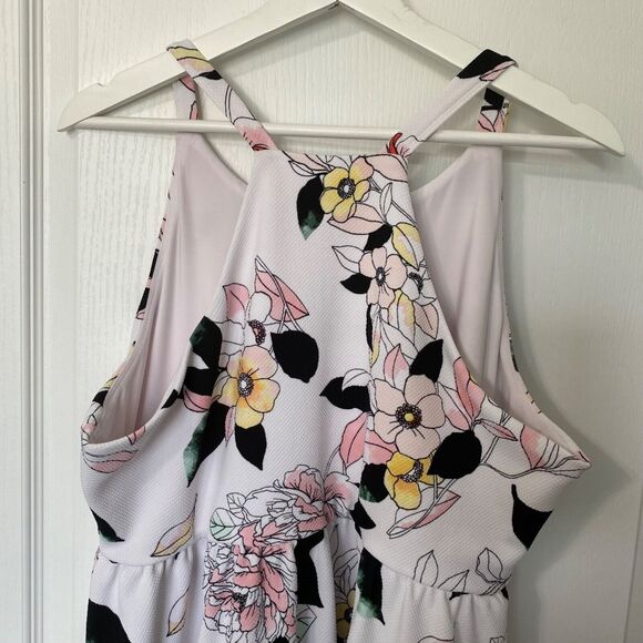 Torrid Wms Size 1X Textured Knit Floral Print Skater Flare Dress - Picture 5 of 9